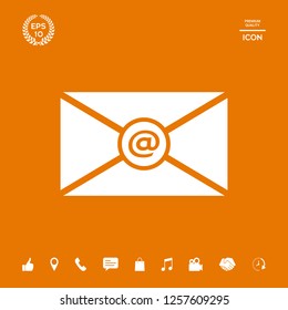 Email symbol icon. Graphic elements for your design