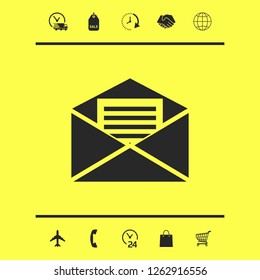 Email symbol icon. Graphic elements for your design