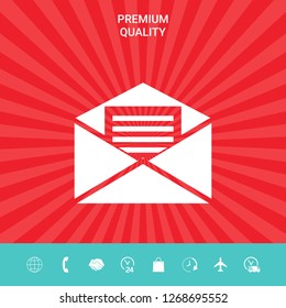 Email symbol icon. Graphic elements for your design