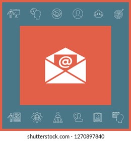 Email symbol icon. Graphic elements for your design