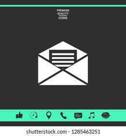 Email symbol icon. Graphic elements for your design