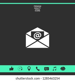 Email symbol icon. Graphic elements for your design