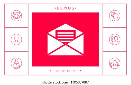 Email symbol icon. Graphic elements for your design