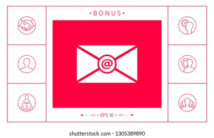 Email symbol icon. Graphic elements for your design