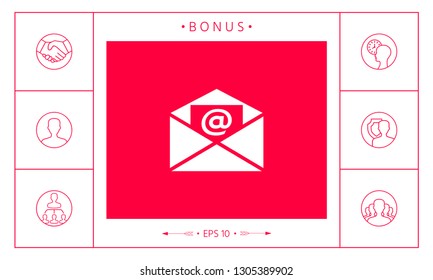 Email symbol icon. Graphic elements for your design