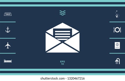 Email symbol icon. Graphic elements for your design