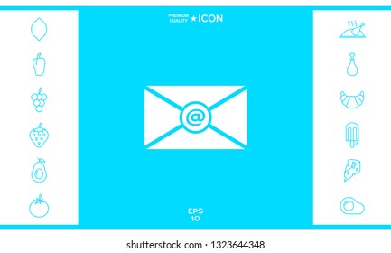 Email symbol icon. Graphic elements for your design