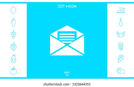Email symbol icon. Graphic elements for your design