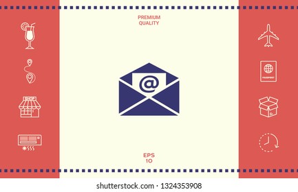 Email symbol icon. Graphic elements for your design