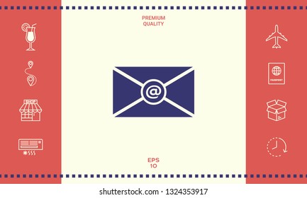 Email symbol icon. Graphic elements for your design