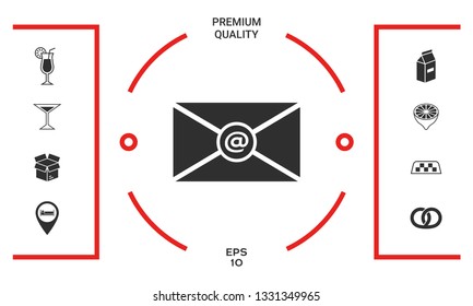 Email symbol icon. Graphic elements for your design