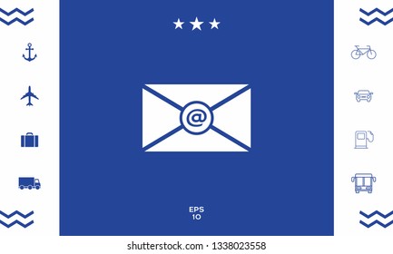 Email symbol icon. Graphic elements for your design