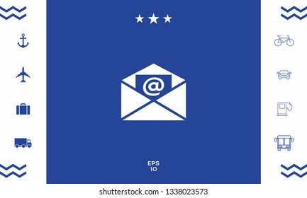 Email symbol icon. Graphic elements for your design