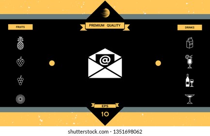 Email symbol icon. Graphic elements for your design