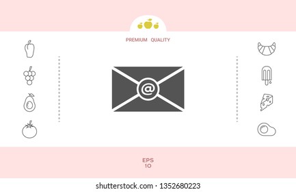 Email symbol icon. Graphic elements for your design