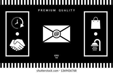 Email symbol icon. Graphic elements for your design