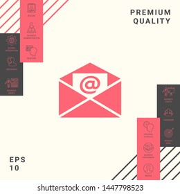 Email symbol icon. Graphic elements for your design