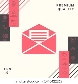 Email symbol icon. Graphic elements for your design