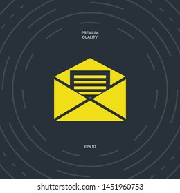 Email symbol icon. Graphic elements for your design