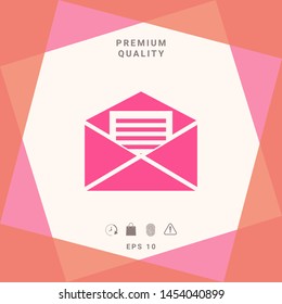 Email symbol icon. Graphic elements for your design