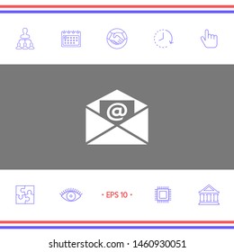 Email symbol icon. Graphic elements for your design