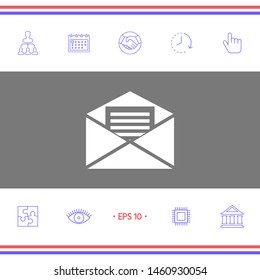 Email symbol icon. Graphic elements for your design
