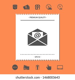 Email symbol icon. Graphic elements for your design
