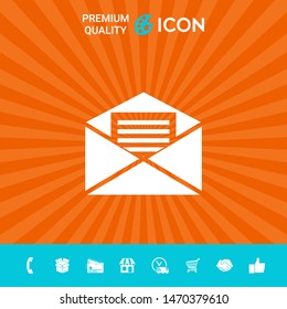 Email symbol icon. Graphic elements for your design