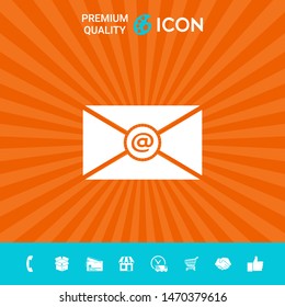 Email symbol icon. Graphic elements for your design