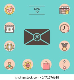 Email symbol icon. Graphic elements for your design