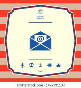 Email symbol icon. Graphic elements for your design