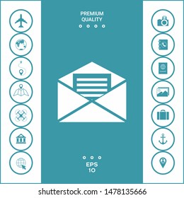 Email symbol icon. Graphic elements for your design
