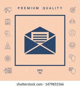 Email symbol icon. Graphic elements for your design