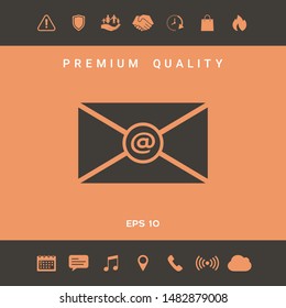 Email symbol icon. Graphic elements for your design