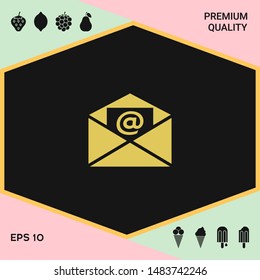 Email symbol icon. Graphic elements for your design
