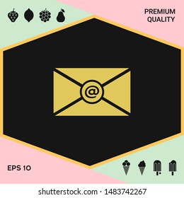 Email symbol icon. Graphic elements for your design
