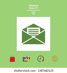 Email symbol icon. Graphic elements for your design