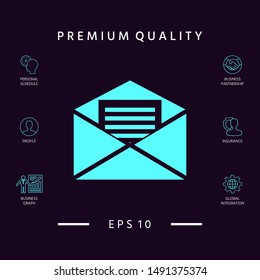 Email symbol icon. Graphic elements for your design