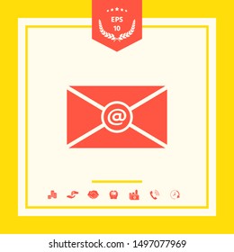 Email symbol icon. Graphic elements for your design