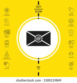 Email symbol icon. Graphic elements for your design