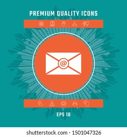 Email symbol icon. Graphic elements for your design