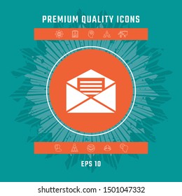 Email symbol icon. Graphic elements for your design