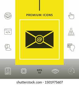 Email symbol icon. Graphic elements for your design