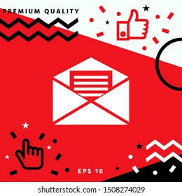 Email symbol icon. Graphic elements for your design