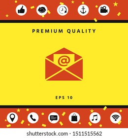 Email symbol icon. Graphic elements for your design