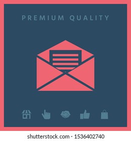 Email symbol icon. Graphic elements for your design