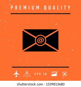 Email symbol icon. Graphic elements for your design