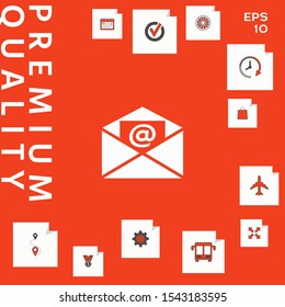 Email symbol icon. Graphic elements for your design