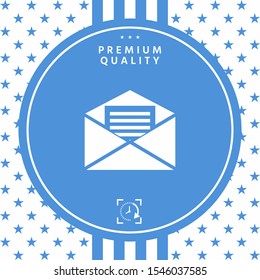 Email symbol icon. Graphic elements for your design