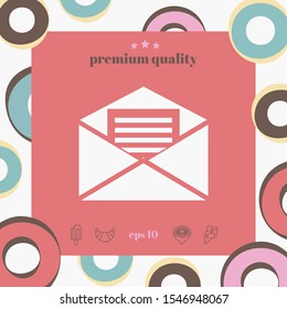 Email symbol icon. Graphic elements for your design